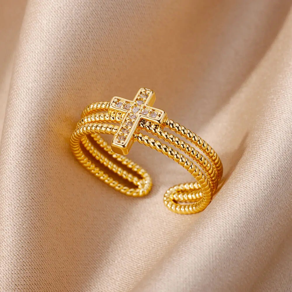 Radiant Cross Ring